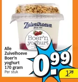 Aanbieding: Zuivelhoeve Boer'n yoghurt