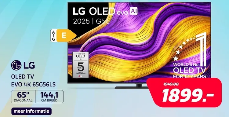 Aanbieding: LG OLED EVO 4K 65G56LS (2025)