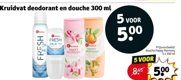 Aanbieding: Kruidvat deodorant en douche