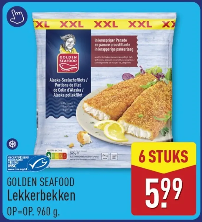 Aanbieding: GOLDEN SEAFOOD Lekkerbekken