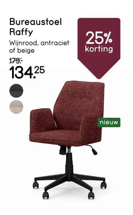Aanbieding: Bureaustoel Raffy