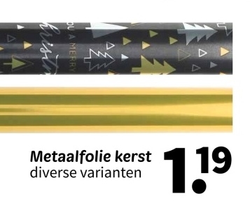 Aanbieding: Metaalfolie kerst