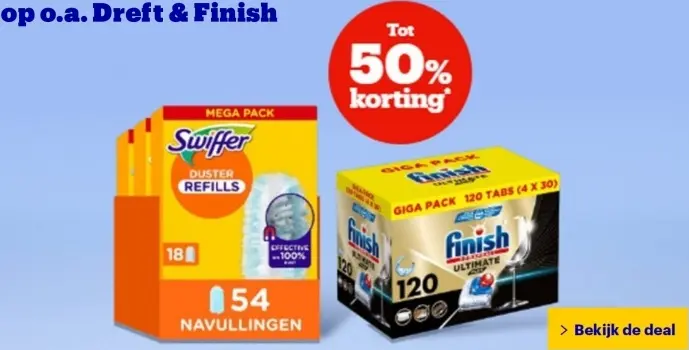 Aanbieding: Swiffer Duster Refills & Finish Ultimate Dish