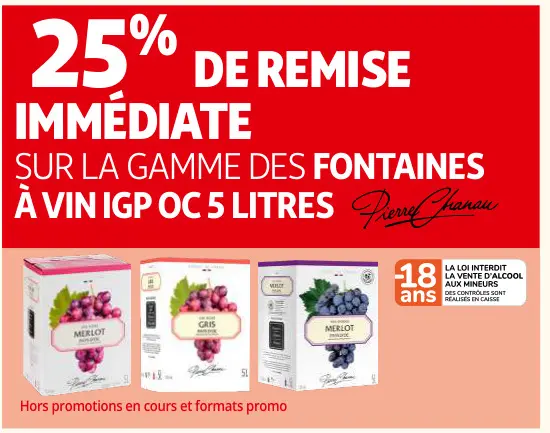 Offre: Fontaines à Vin IGP OC