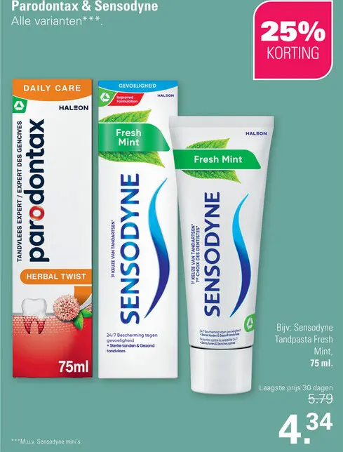 Aanbieding: Parodontax & Sensodyne