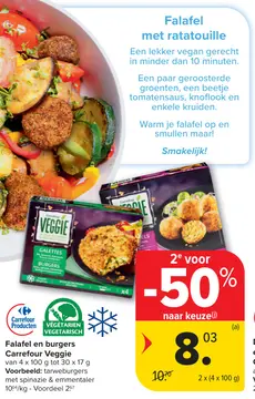 Aanbieding: Falafel en burgers Veggie