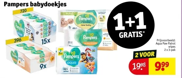 Aanbieding: Pampers babydoekjes