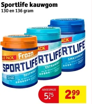 Aanbieding: Sportlife kauwgom
