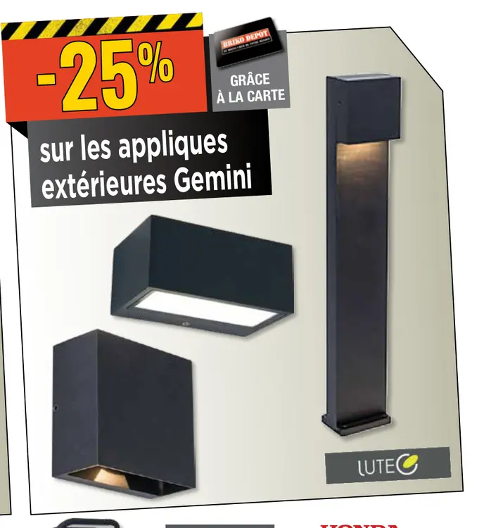 Offre: appliques extérieures Gemini