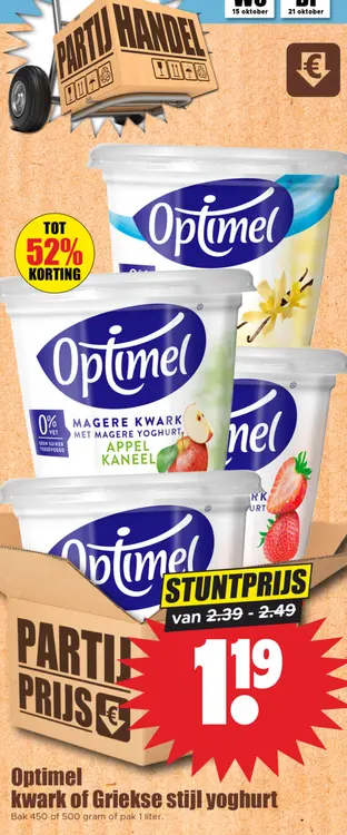 Aanbieding: kwark of Griekse stijl yoghurt