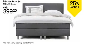 Aanbieding: Boxcombinatie Alta 5-delig - donkergrijs - 140x200cm