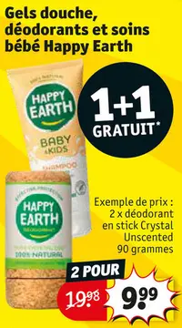 Offre: Geld douche, déodorants et soins bébé