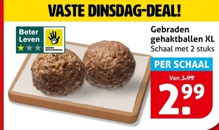 Gebraden gehaktballen XL