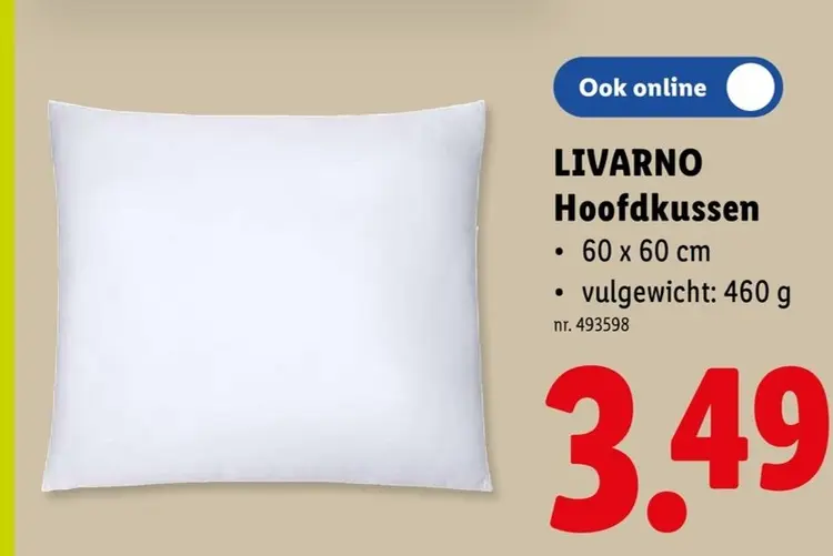 Promotie: Hoofdkussen