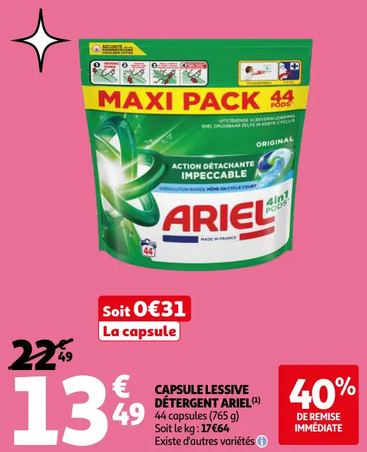 Promotie: Capsule lessive détergent