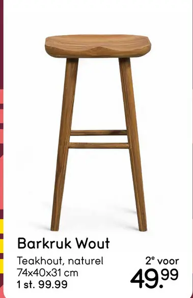 Aanbieding: Barkruk Wout