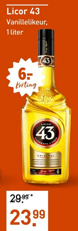Aanbieding: Licor 43 Vanillelikeur