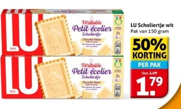 Aanbieding: LU Scholiertje wit