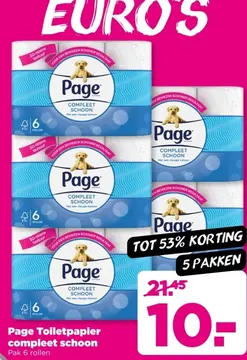 Aanbieding: Page Toiletpapier compleet schoon