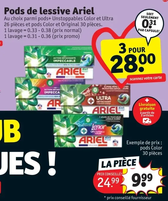 Offre: Pods de lessive