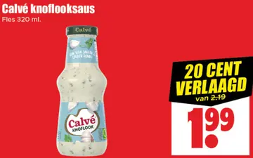 Aanbieding: Calvé knoflooksaus
