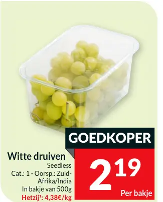 Promotie: Witte druiven