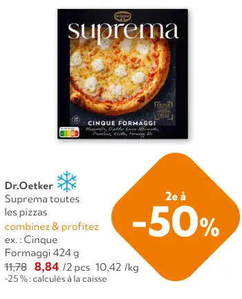 Offre: Suprema toutes les pizzas