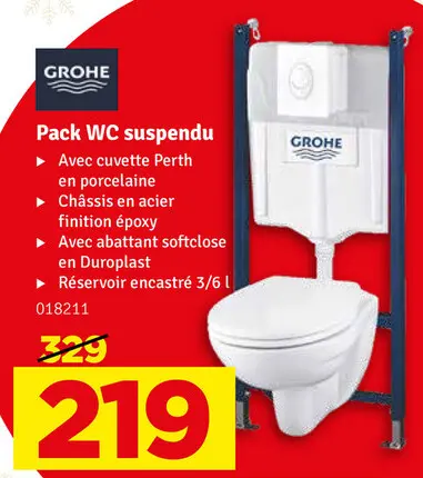 Offre: Pack WC suspendu