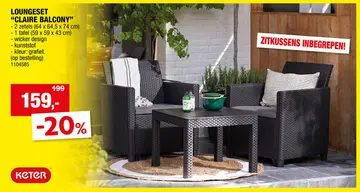 Aanbieding: Keter Claire balkonset grafiet