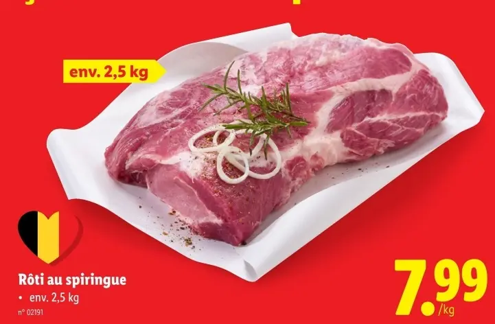 Offre: Rôti au spiringue