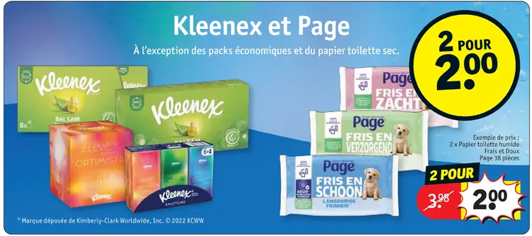 Offre: Kleenex et Page