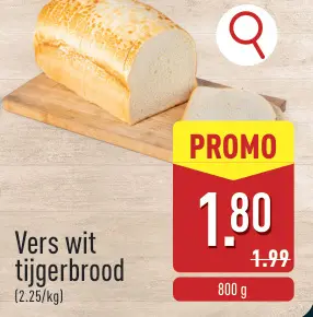 Promotie: Vers wit tijgerbrood