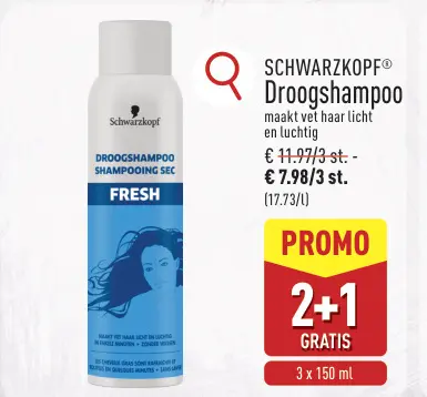 Promotie: Droogshampoo