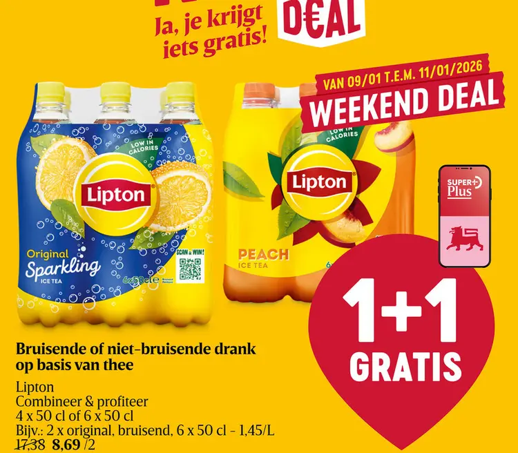 Promotie: Bruisende of niet-bruisende drank op basis van thee