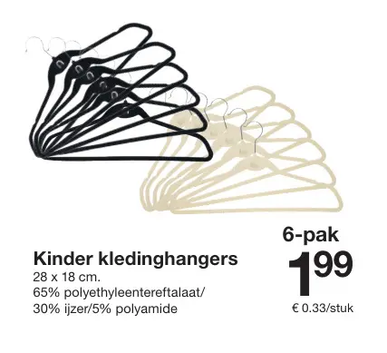 Aanbieding: Kinder kledinghangers