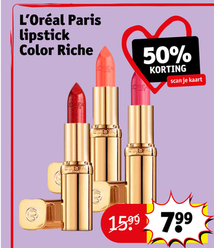 Aanbieding: L'Oréal Paris lipstick Color Riche