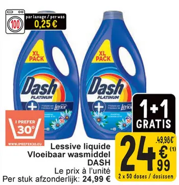 Offre: Lessive liquide / Vloeibaar wasmiddel
