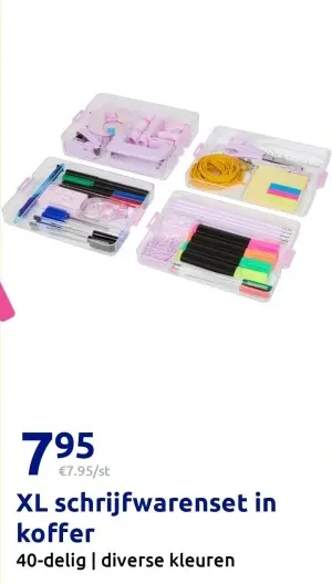 Aanbieding: XL schrijfwarenset in koffer
