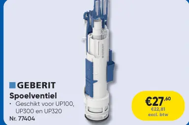 Promotie: Spoelventiel