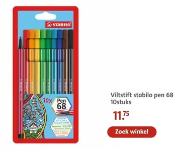 Aanbieding: Viltstift stabilo pen