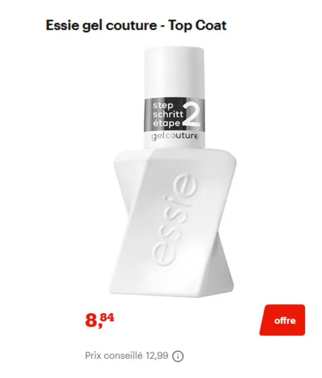 Offre: Essie gel couture - Top Coat