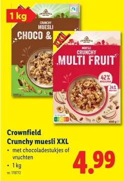 Aanbieding: Crownfield Crunchy muesli XXL