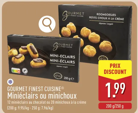 Offre: GOURMET FINEST CUISINE® Miniéclairs ou minichoux