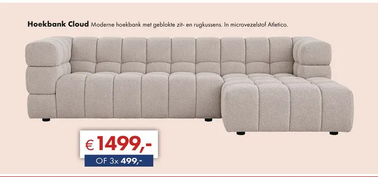 Aanbieding: Cloud hoekbank Beige