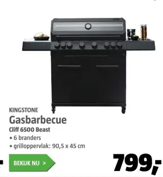 Aanbieding: Gasbarbecue Cliff 6500 Beast