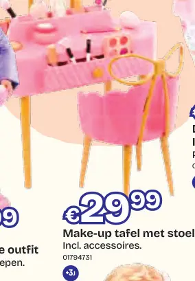 Aanbieding: Make-up tafel met stoel
