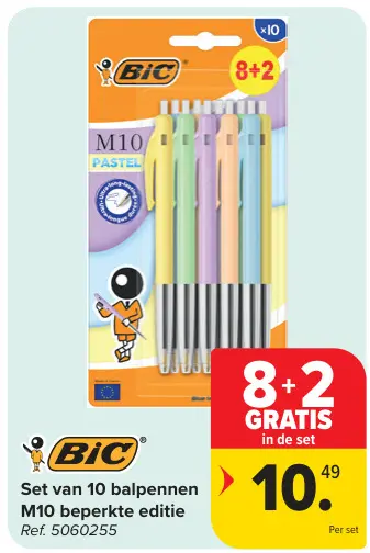 Promotie: Set van 10 balpennen M10 beperkte editie