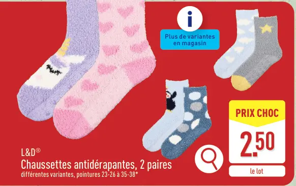 Offre: Chaussettes antidérapantes