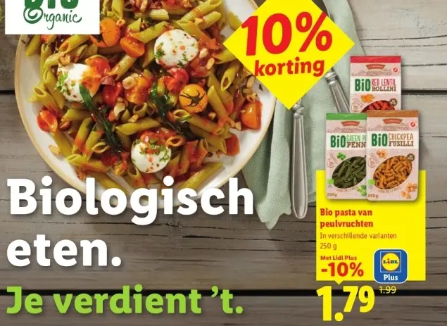 Aanbieding: Bio pasta van peulvruchten