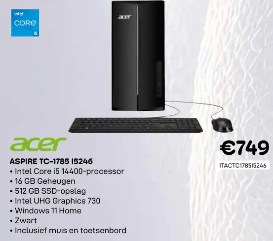 Promotie: Aspire tc-1785 i5246
